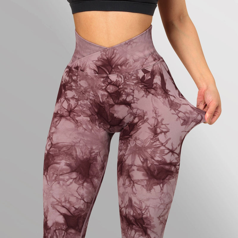 Seamless Tie Dye yoga Leggings Women