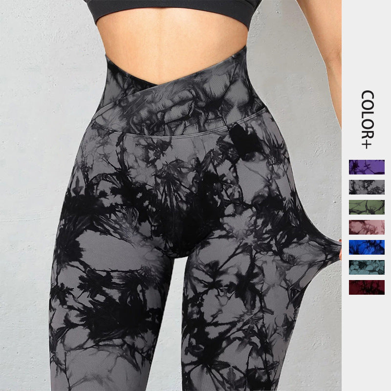 Seamless Tie Dye yoga Leggings Women