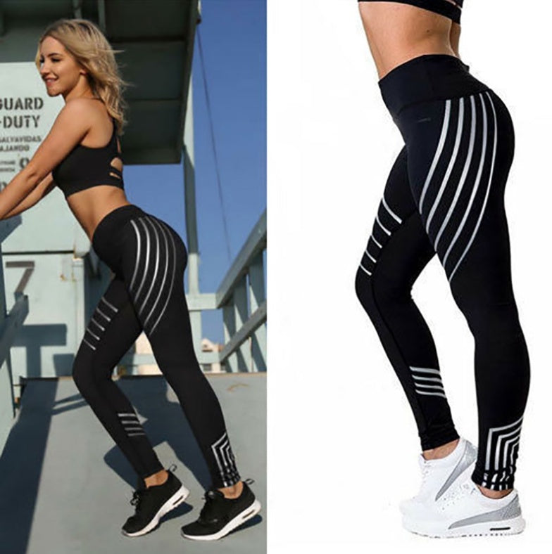 Women Fitness Night Glowing Autumn Winter Leggings