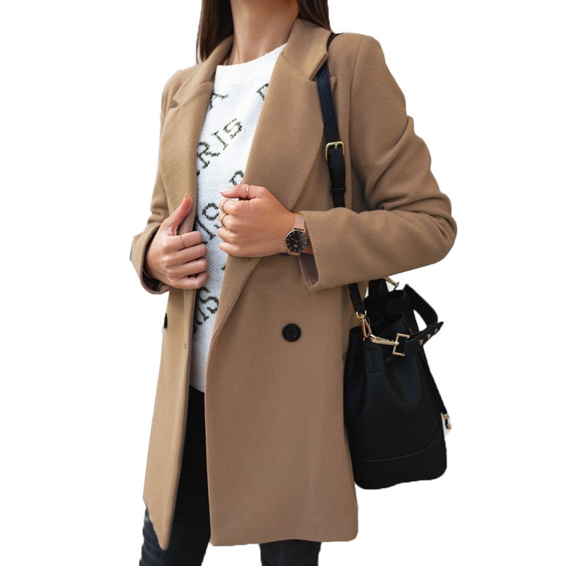 Woolen trench coat for woman