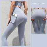 Gym Sport Seamless Leggings With Pockets Push Up High Waist Pants women