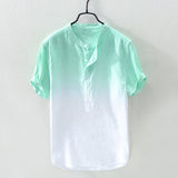 Gradient cotton linen shirt