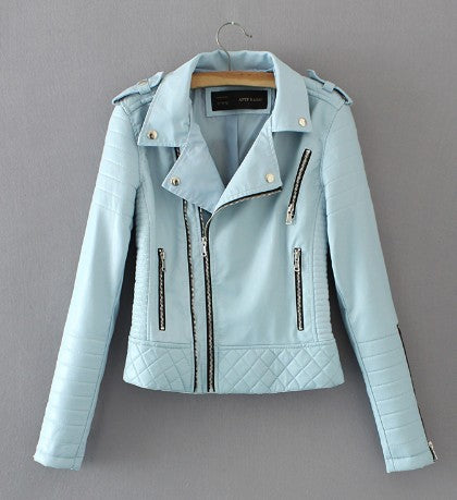 Spring & Autumn Soft Faux Leather Jacket