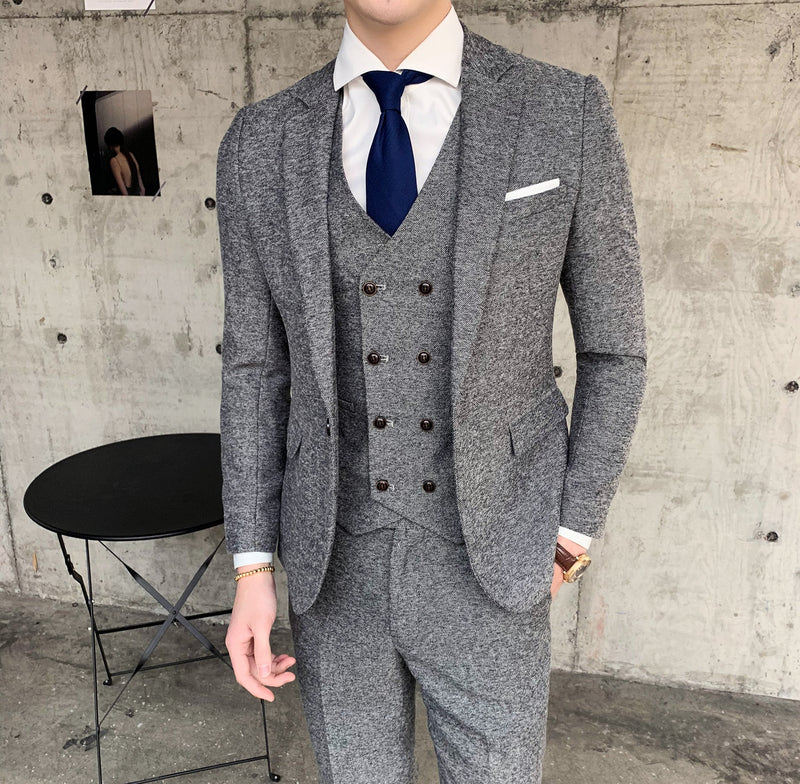 Three-piece business suit for men