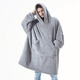 Big Pocket Comfortable Loose Double-Sided Fleece Thicker Sweater Hoodie
