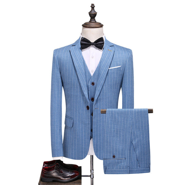 Wedding Suit Business Casual Blue Wedding Slim Dress suit