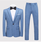 Wedding Suit Business Casual Blue Wedding Slim Dress suit