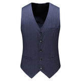 New Foreign Trade Men's Double-Breasted Striped Three-Piece suit