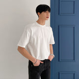 Men's Loose Solid Color T-shirt