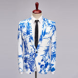 Spring And Autumn Men's Printed Suit Jacket
