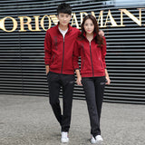 Men and women couple sports casual jumpsuit