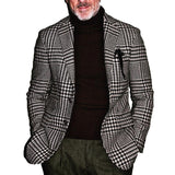 New Foreign Trade Men's Single-Breasted Slim Plaid Casual Suit Jacket