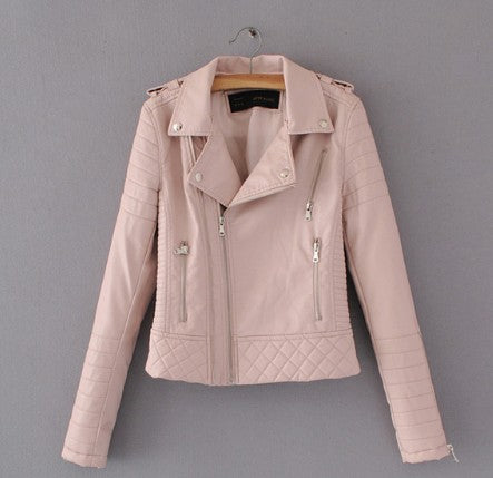 Spring & Autumn Soft Faux Leather Jacket