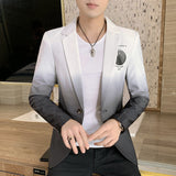 Slim-fit Gradient Color blazer for men