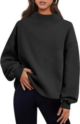 Pullover Solid Color Loose sweater tops