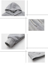 Men's Loose Long-sleeved Plus Fleece hooded Sweater