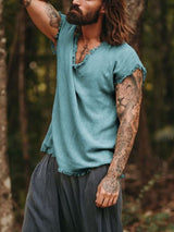 Men's Loose Solid Color Vest