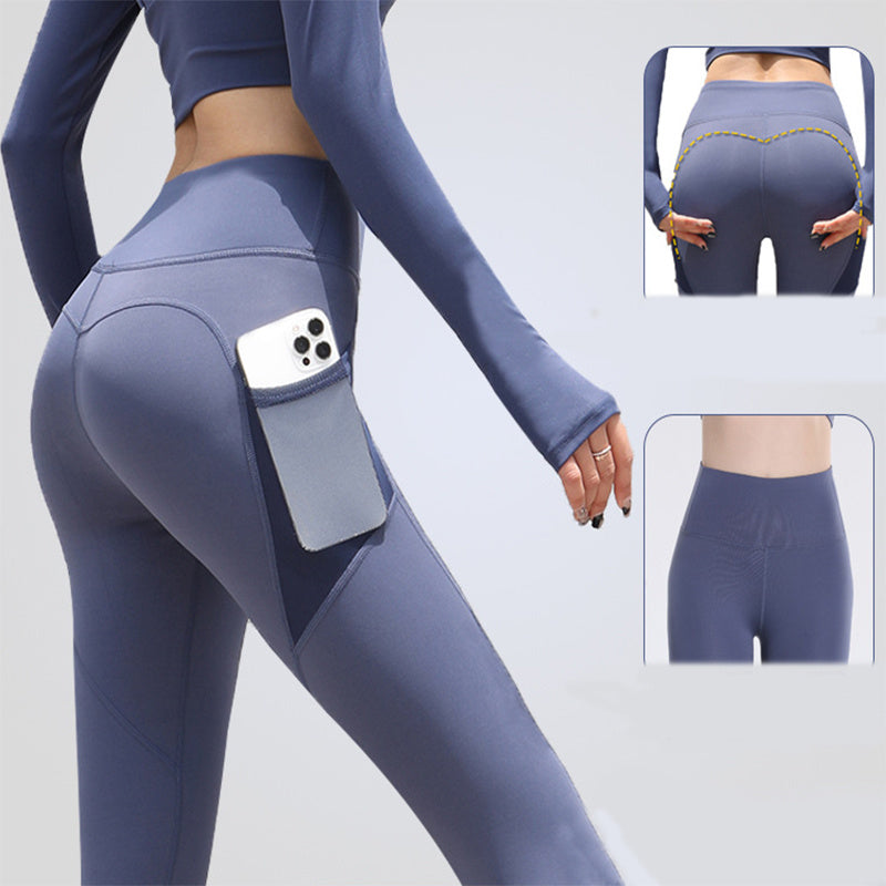 Gym Sport Seamless Leggings With Pockets Push Up High Waist Pants women