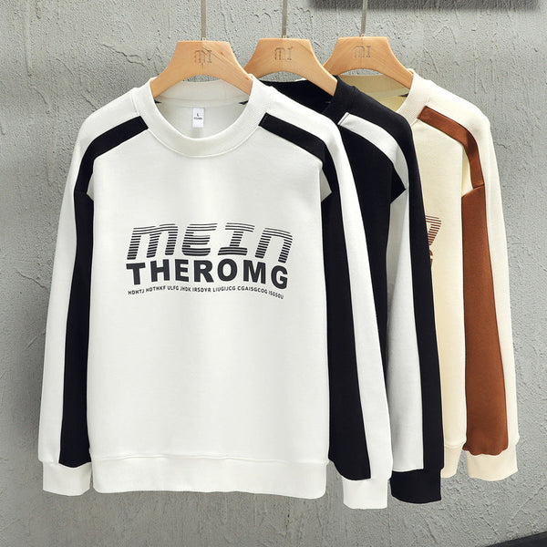 Loose-fitting Casual Round-neck Long Sleeve T-shirt