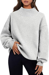 Pullover Solid Color Loose sweater tops