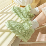 Waterproof Indoor And Outdoor Cute High Helper Cotton Slippers
