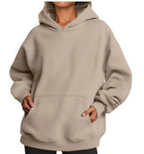 Oversized Fleece Sweatshirts With Pocket Pullover Hoodies