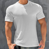 Short Sleeved Men's Textured Quick Drying T-shirt
