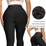 Women Bubble Textured Leggings Butt Lifting Yoga Pants