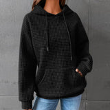 Waffle Hooded Sweater Women's