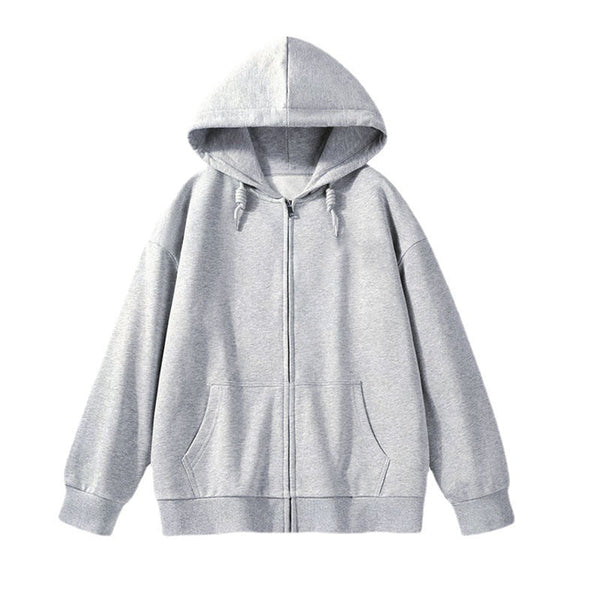 Long-sleeved Zipper Sweater Embroidered Hoodie