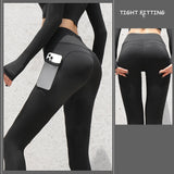 Gym Sport Seamless Leggings With Pockets Push Up High Waist Pants women