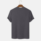 Men Summer Solid Color Round Neck T-Shirts