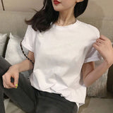Loose Solid Color Short Sleeves