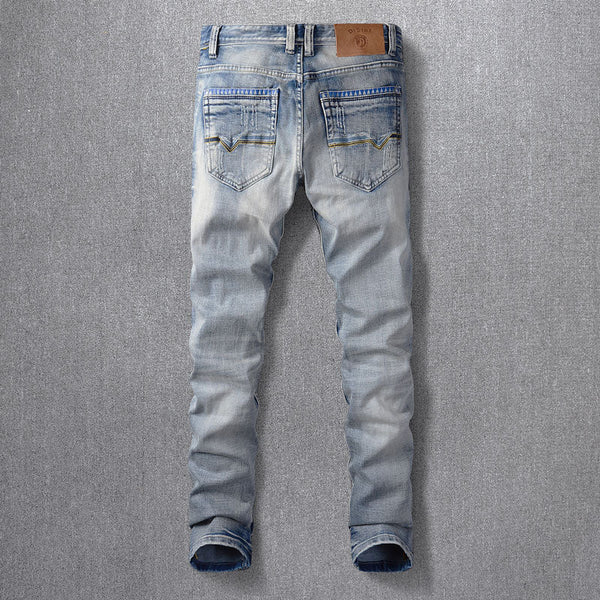 European And American Fashion Ripped Men's Jeans