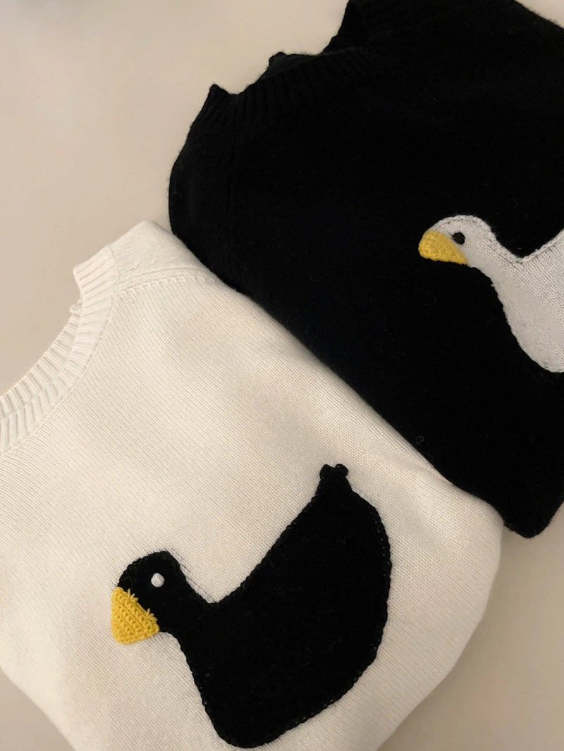 Cute Duckling Round Neck Sweater