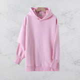 Solid color hooded sweater