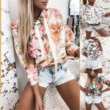 European And American New Flower Printed Hooded Sweater