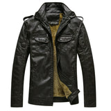 Leather Plus Velvet Washed Retro Leather Jacket
