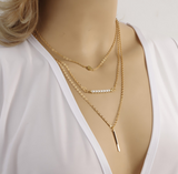 Double-layer Triangle Necklace