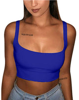 Sexy Women's Solid Strap Vest Top