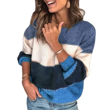 Contrast Striped Midi Sweater