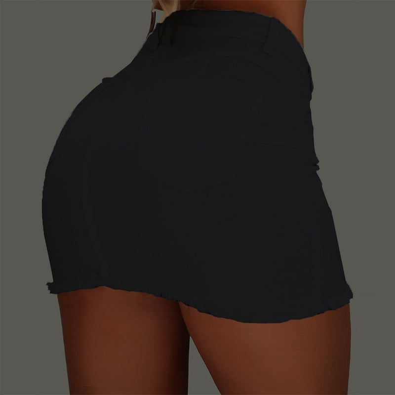 Pocket denim skirt