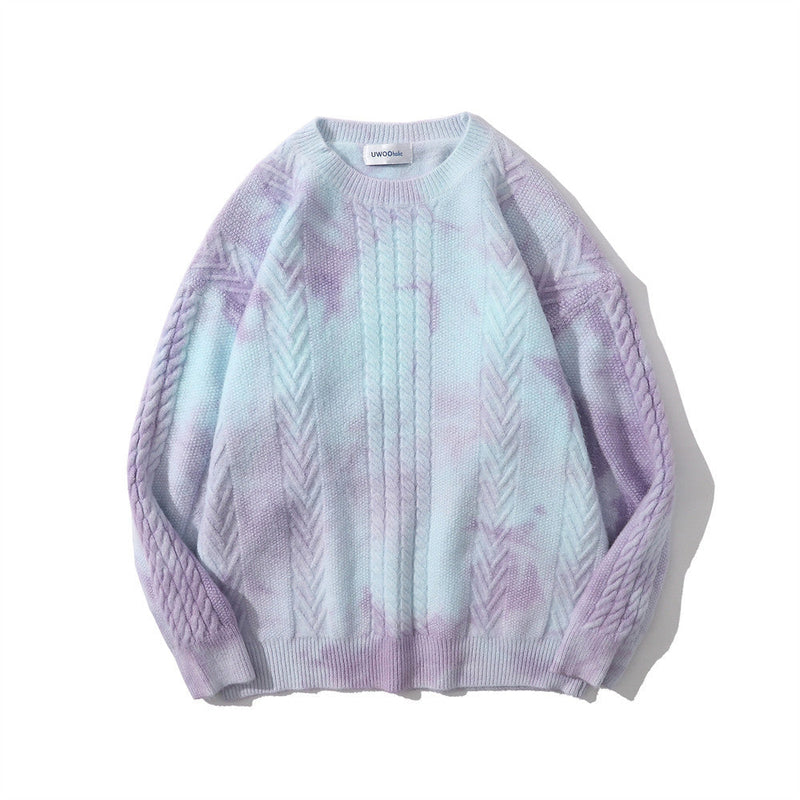 Men's Fashion Lazy Tie Dye Knit Sweater