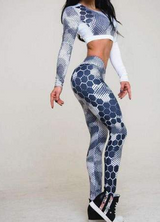 sexy women Printed sports yoga leggings pants