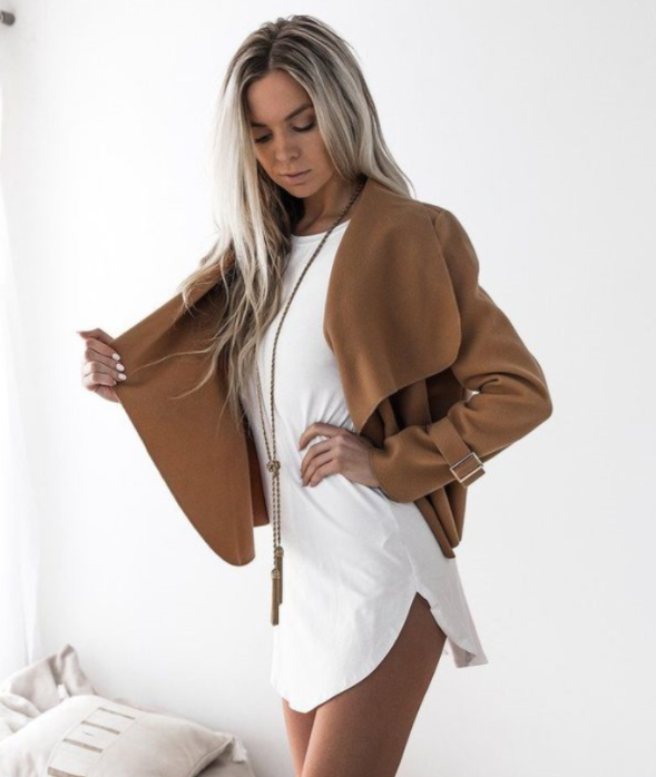 women's clothing Europe and the United States explosions irregular woolen coat