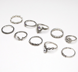 Purple Diamond Ring Set 10 Pieces