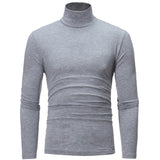 Slim Fit Solid Color Half High Neck Long Sleeved sweater