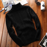 Autumn And Winter Pullover High Neck Jacquard Thick Loose Warm Sweater