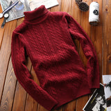 Autumn And Winter Pullover High Neck Jacquard Thick Loose Warm Sweater