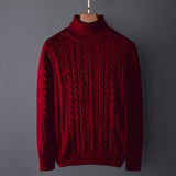 Autumn And Winter Pullover High Neck Jacquard Thick Loose Warm Sweater